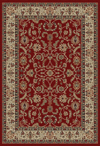 9'x13' Home Town Classic Keshan Claret Area Rug. The Hometown Collection is made of 100% polypropylene. The traditional and transitional designs make them ideal to match any décor.