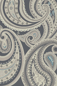 8'x10' Home Town Deco Paisley Gray Area Rug. The Hometown Collection is made of 100% polypropylene. The traditional and transitional designs make them ideal to match any décor.