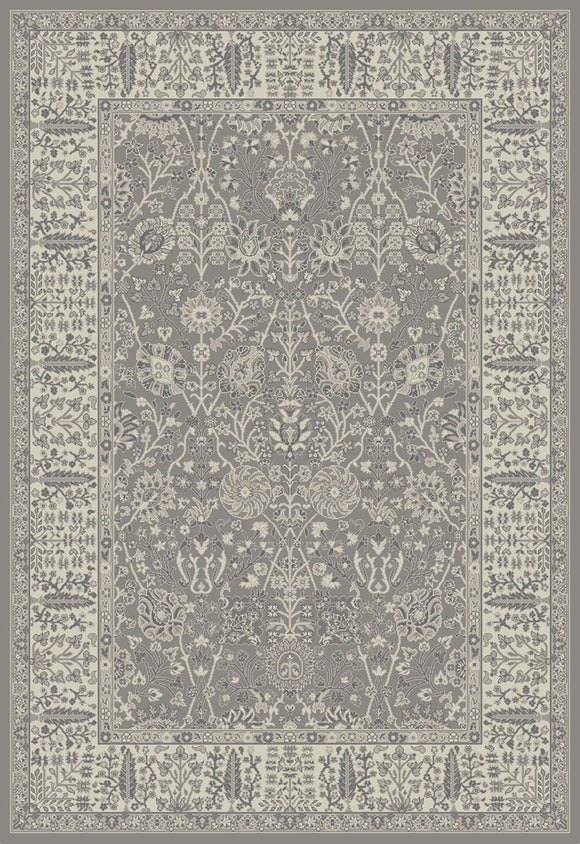 8'x10' Stratford Garden Gray Area Rug. The Stratford collection features beautiful modern gray, ivory, and blue tones that are sure to add warmth to any living space.  The yarn is made from 100% polypropylene for strength and durability.