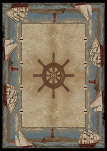 8'x10' American Destination Key West Multi Area Rug. The American Destination collection features a 100% polypropylene pile and is stain resistant. The lodge designs are sure to add rustic charm to your home.