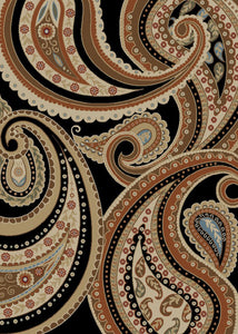 8'x10' Home Town Deco Paisley Ebony Area Rug. The Hometown Collection is made of 100% polypropylene. The traditional and transitional designs make them ideal to match any décor.