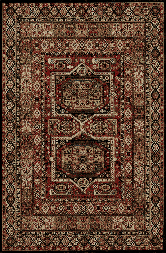 8'x10' Home Town Empress Ebony Area Rug. The Hometown Collection is made of 100% polypropylene. The traditional and transitional designs make them ideal to match any décor.