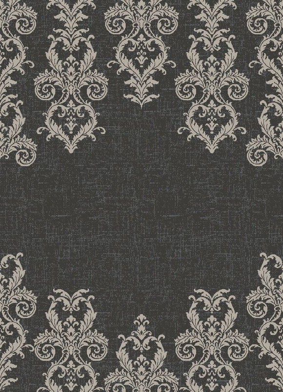 8'x10' Galleria Kingston Black Area Rug. The Galleria Collection blends gray and blue tones to offer contemporary and transitional looks.  The soft color palette and versatile designs will modernize any living space.