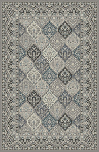 8'x10' Home Town Panel Kerman Gray Area Rug. The Hometown Collection is made of 100% polypropylene. The traditional and transitional designs make them ideal to match any décor.