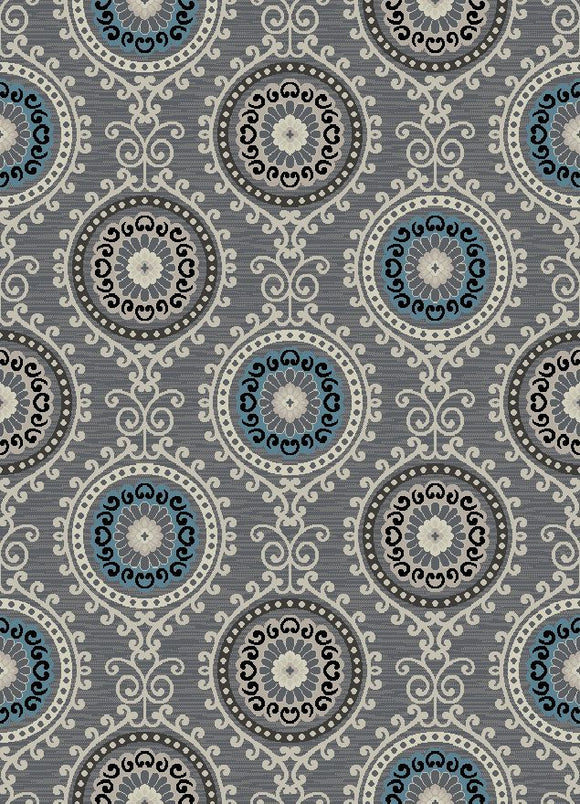 8'x10' Galleria Summit Gray Area Rug. The Galleria Collection blends gray and blue tones to offer contemporary and transitional looks.  The soft color palette and versatile designs will modernize any living space.