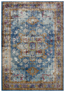 With a classic Persian look and fun modern colors, the Priceton area rug from Rizyy Home can bring even those on a budget huge update to their space. The pile is low but soft and wears well under traffic. This piece is machine made of 100% Polypropylene in Turkey.