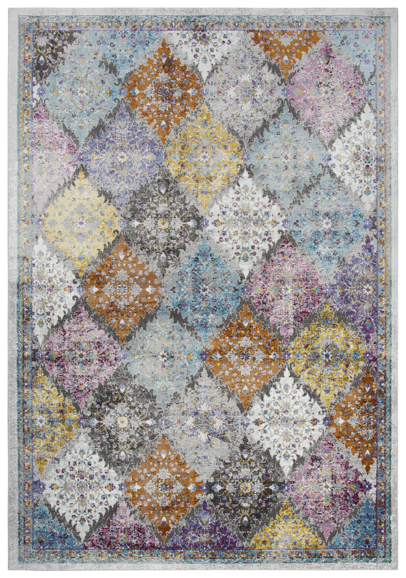 With a classic Persian look and fun modern colors, the Priceton area rug from Rizyy Home can bring even those on a budget huge update to their space. The pile is low but soft and wears well under traffic. This piece is machine made of 100% Polypropylene in Turkey.