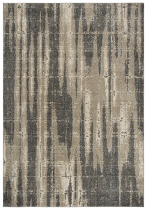 The Valencia area rug from Rizzy Home is a soft low pile frizze that brings a touch of elegance to it's space. The subtle gray tones and watercolor looks evoke the feeling of marble or granite stones. These pieces are machine made in Turkey of 100% very soft polypropylene.