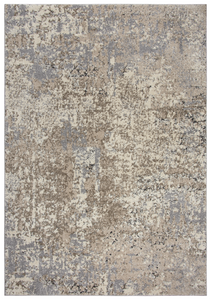 The Valencia area rug from Rizzy Home is a soft low pile frizze that brings a touch of elegance to it's space. The subtle gray tones and watercolor looks evoke the feeling of marble or granite stones. These pieces are machine made in Turkey of 100% very soft polypropylene.