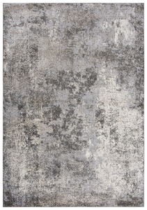 The Valencia area rug from Rizzy Home is a soft low pile frizze that brings a touch of elegance to it's space. The subtle gray tones and watercolor looks evoke the feeling of marble or granite stones. These pieces are machine made in Turkey of 100% very soft polypropylene.