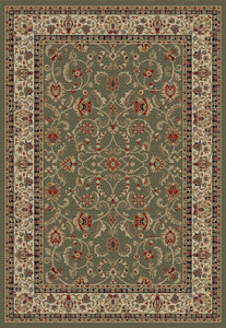 9'x13' Home Town Classic Keshan Sage Area Rug. The Hometown Collection is made of 100% polypropylene. The traditional and transitional designs make them ideal to match any décor.